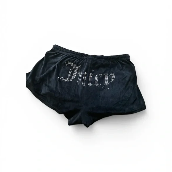 Juicy Couture Bling Soft Velour Shorts - Picture 2 of 5